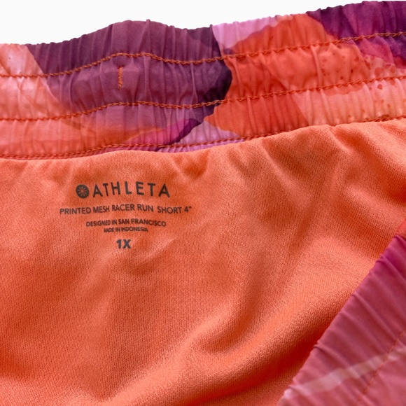 ATHLETA PRINTED MESH RACER RUN SHORT - Picture 6 of 12